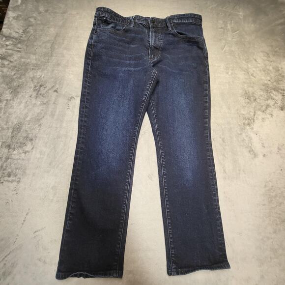 Bonobos Jeans Mens 34x26 Blue Dark Wash Stretch Denim 5-Pocket Zip Fly Casual - Picture 1 of 9